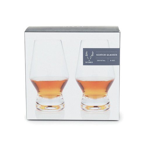 Footed Crystal Scotch Glasses Set/2