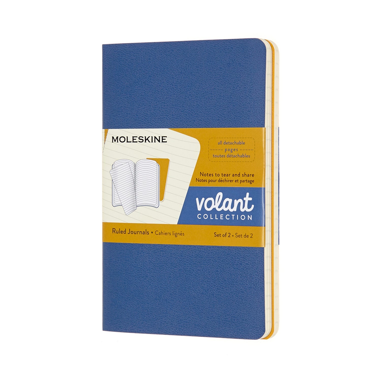Volant Ruled Journal Set: Blue/Yellow - DIGS