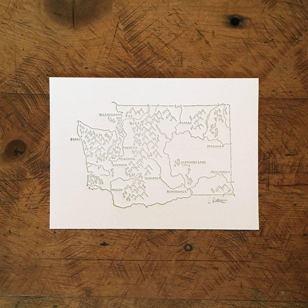 Washington Map Print - DIGS