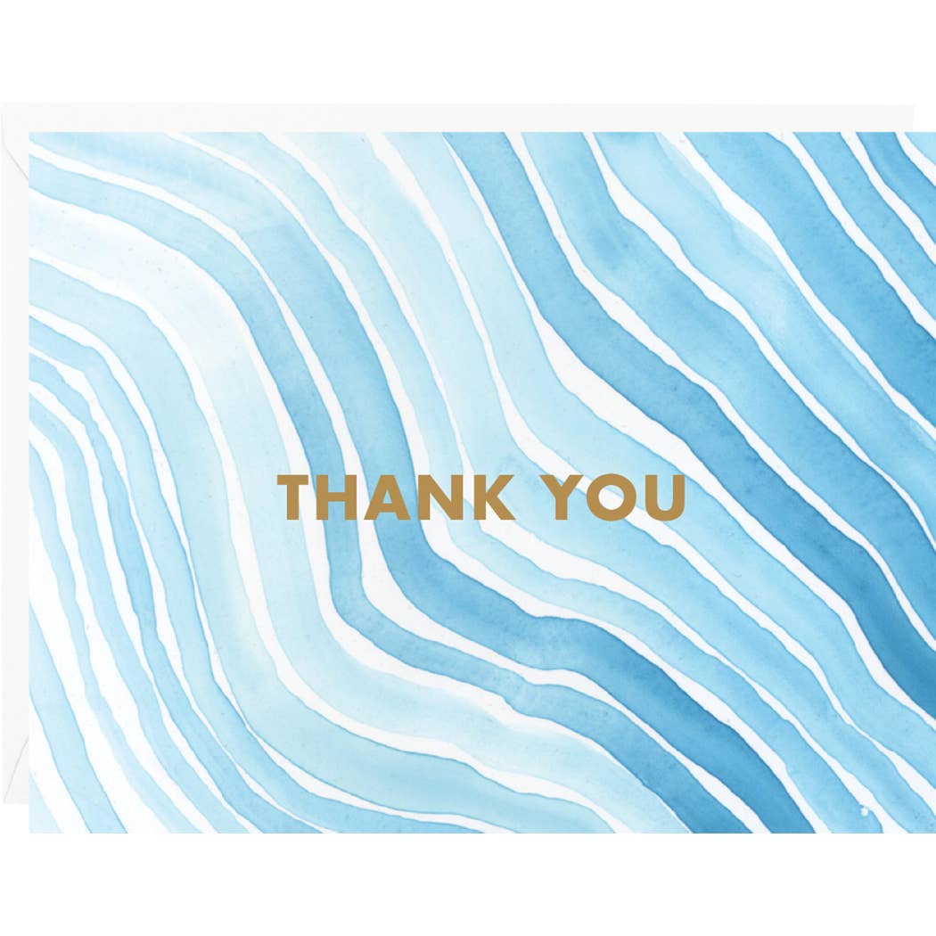 Watercolor Waves Thank You Card Boxed Set - DIGS