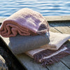 Wave Wool Throw: Natural Brown - DIGS