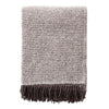 Wave Wool Throw: Natural Brown - DIGS