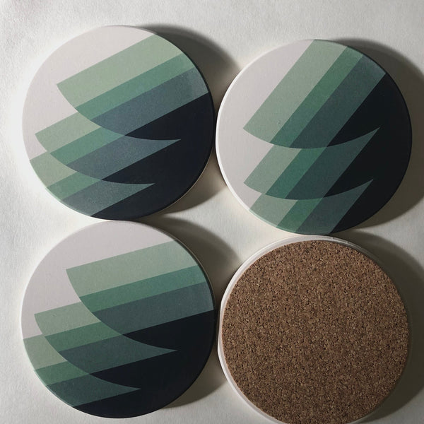 Waves Absorbent Stone Coasters - DIGS