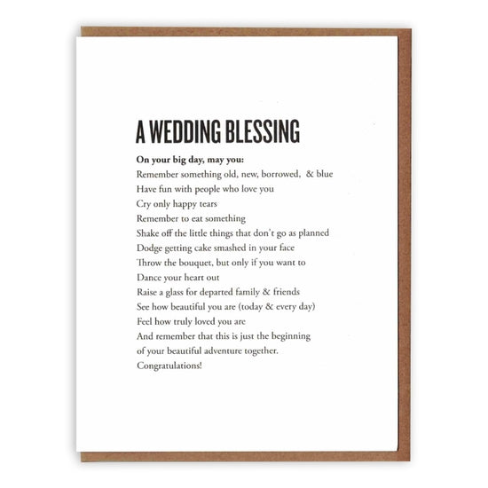 A Wedding Blessing Card