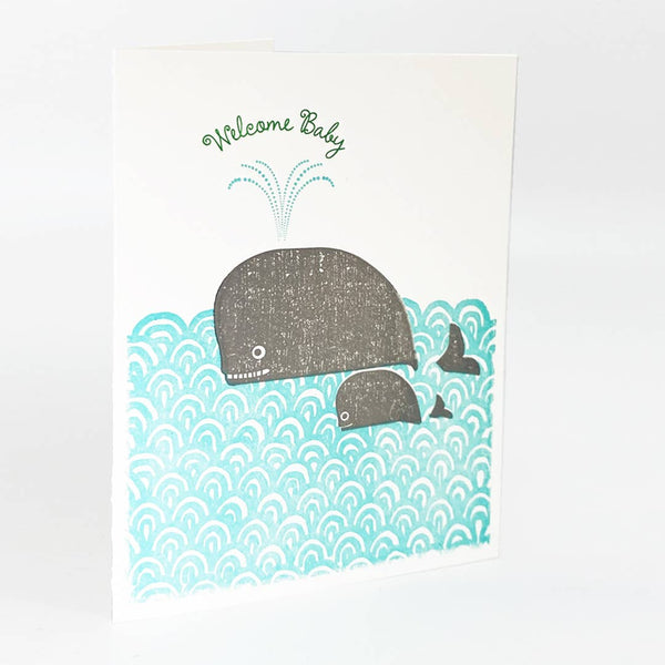 Welcome Baby Whales Card - DIGS
