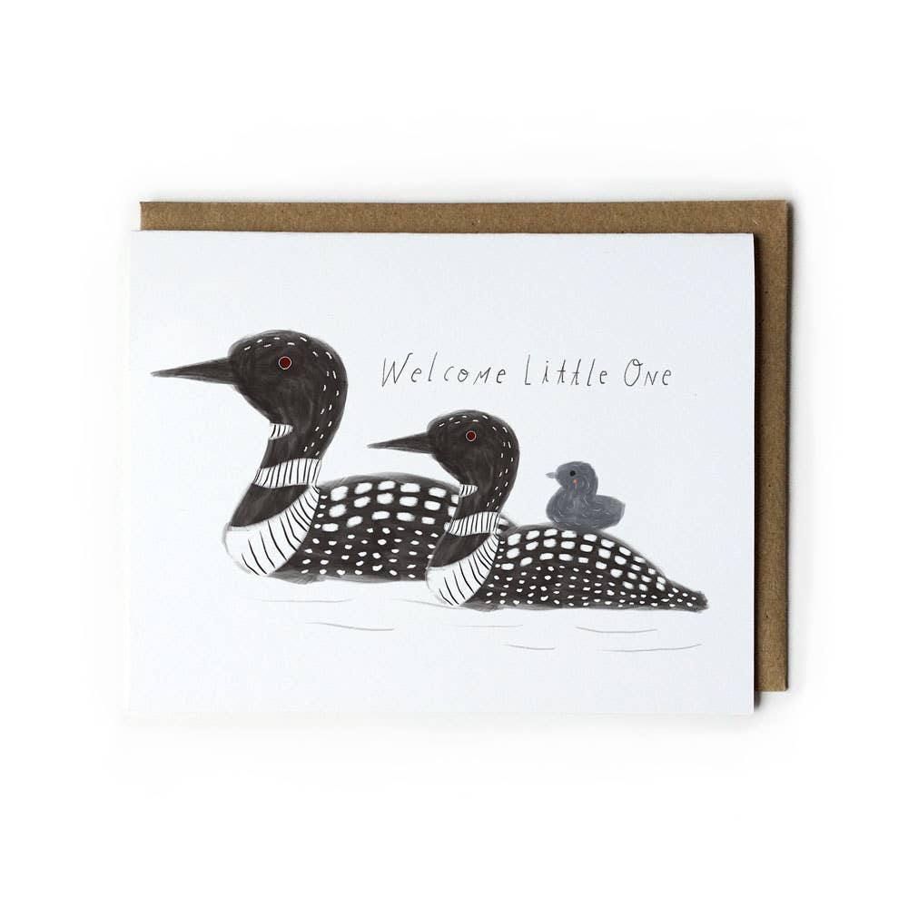 Welcome Little One Loon Card - DIGS