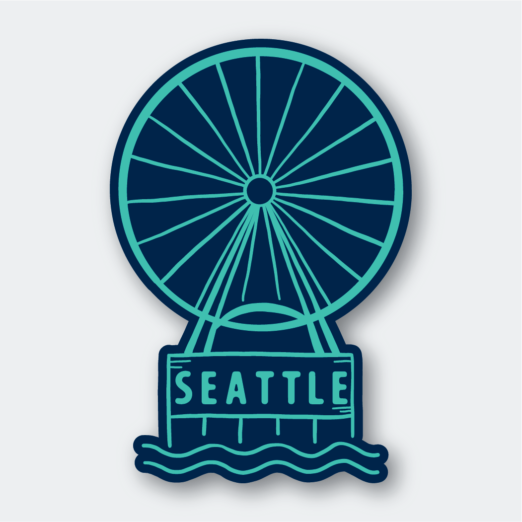 Seattle Ferris Wheel Sticker