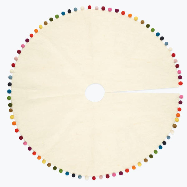 White Felt Pom Tree Skirt - DIGS