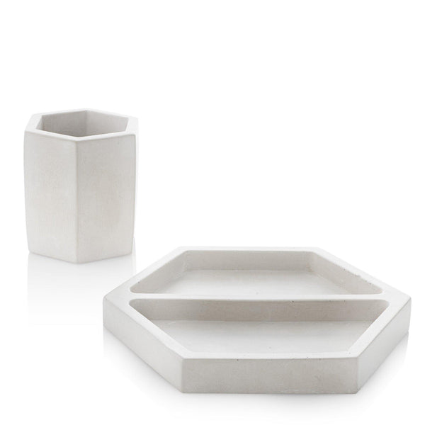 Hex Desk Cup and Tray Set - DIGS