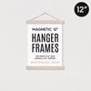 Brown 12" Magnetic Poster Hanger Frame Whitewash Stain- DIGS