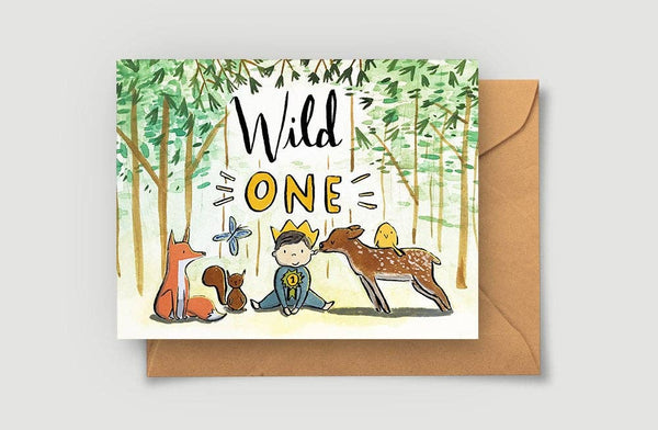 Wild One First Birthday Card - DIGS