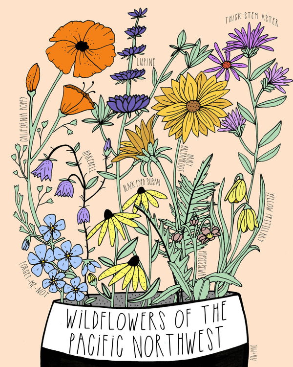 Wildflowers of The PNW Print - DIGS
