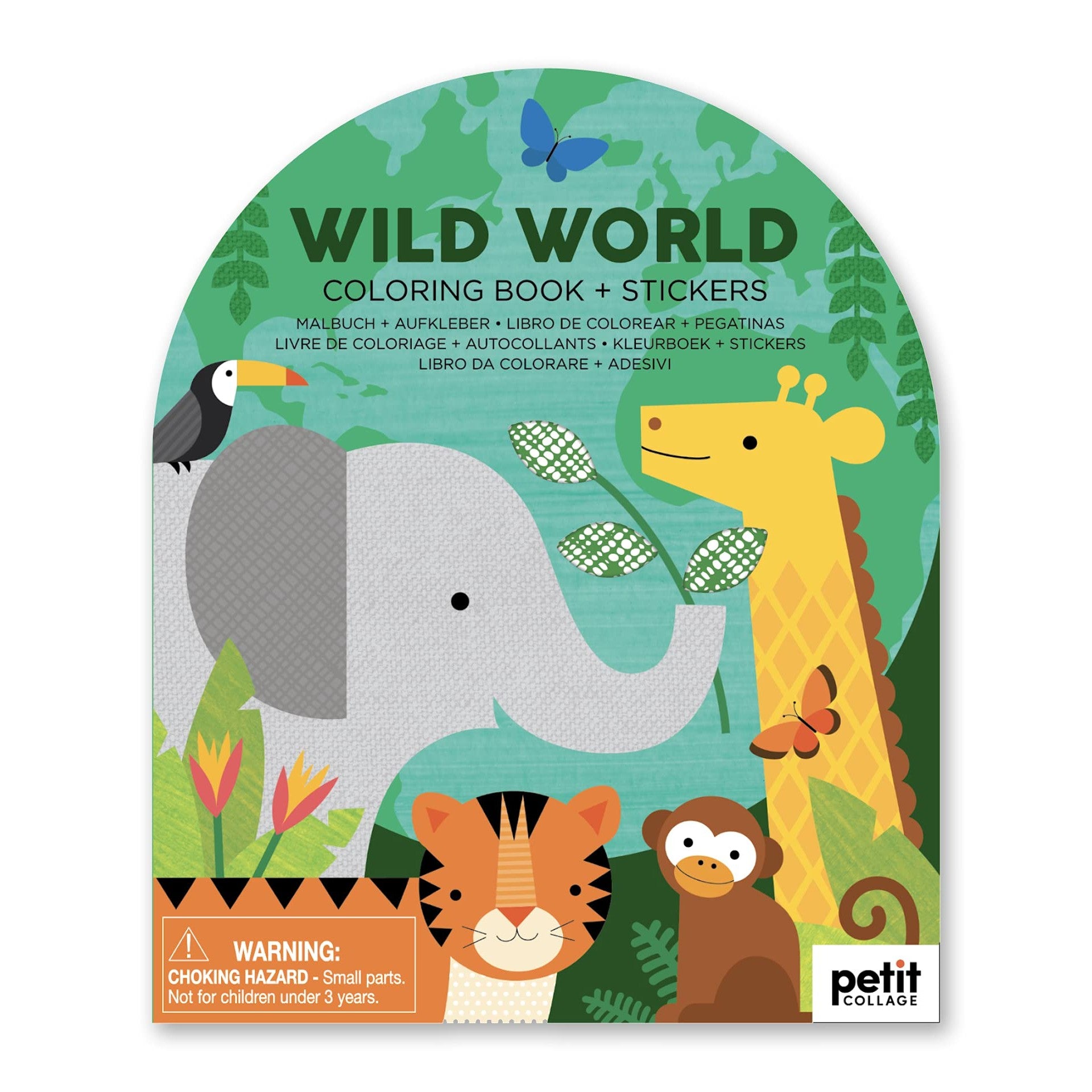 Wild World Coloring Book + Stickers