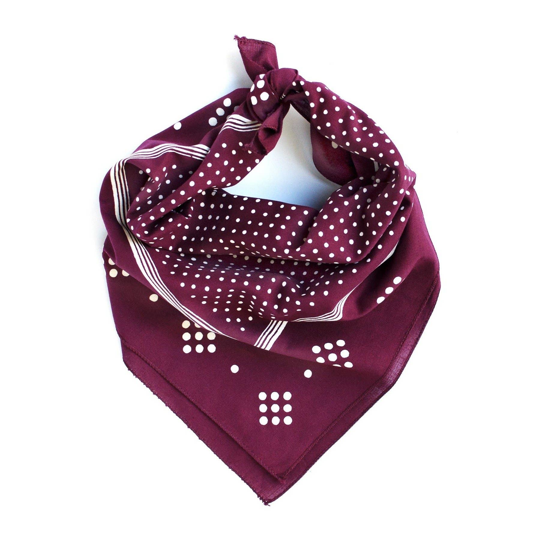 Wine Polka Dot Bandana - DIGS