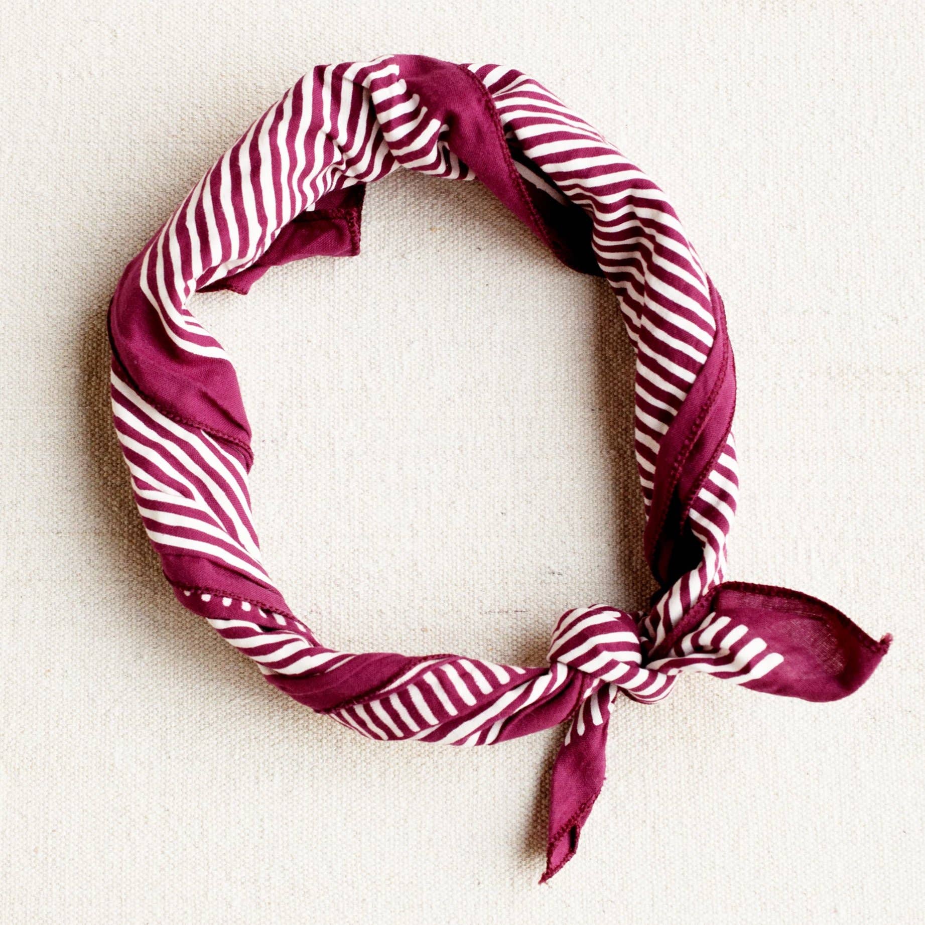 Wine Striped Bandana - DIGS