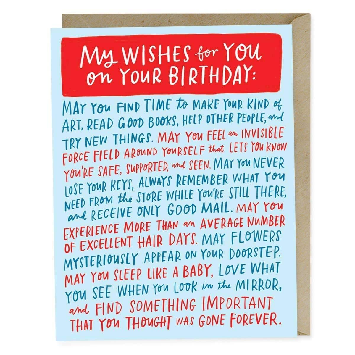 Wishes for Your Birthday Card - DIGS
