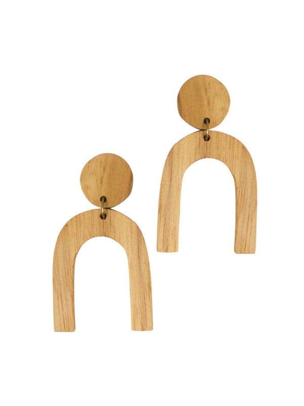 Wood Modern Shapes Earrings - DIGS