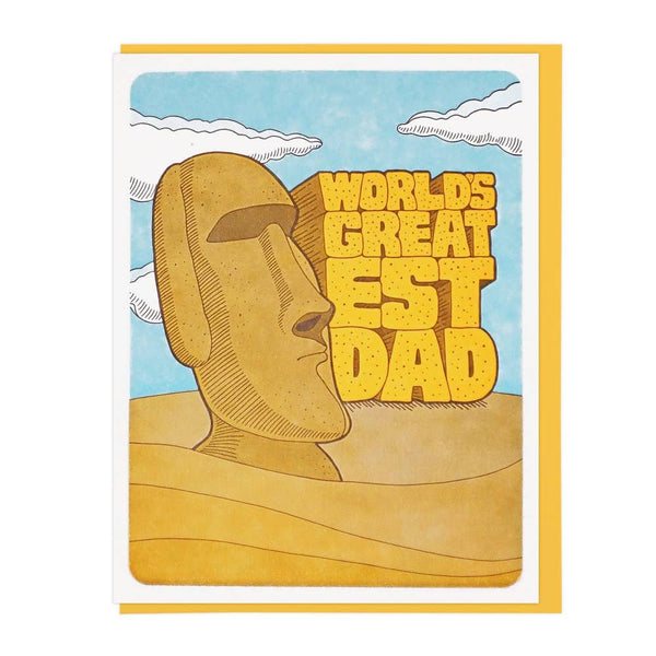 World's Greatest Dad Moai Card - DIGS