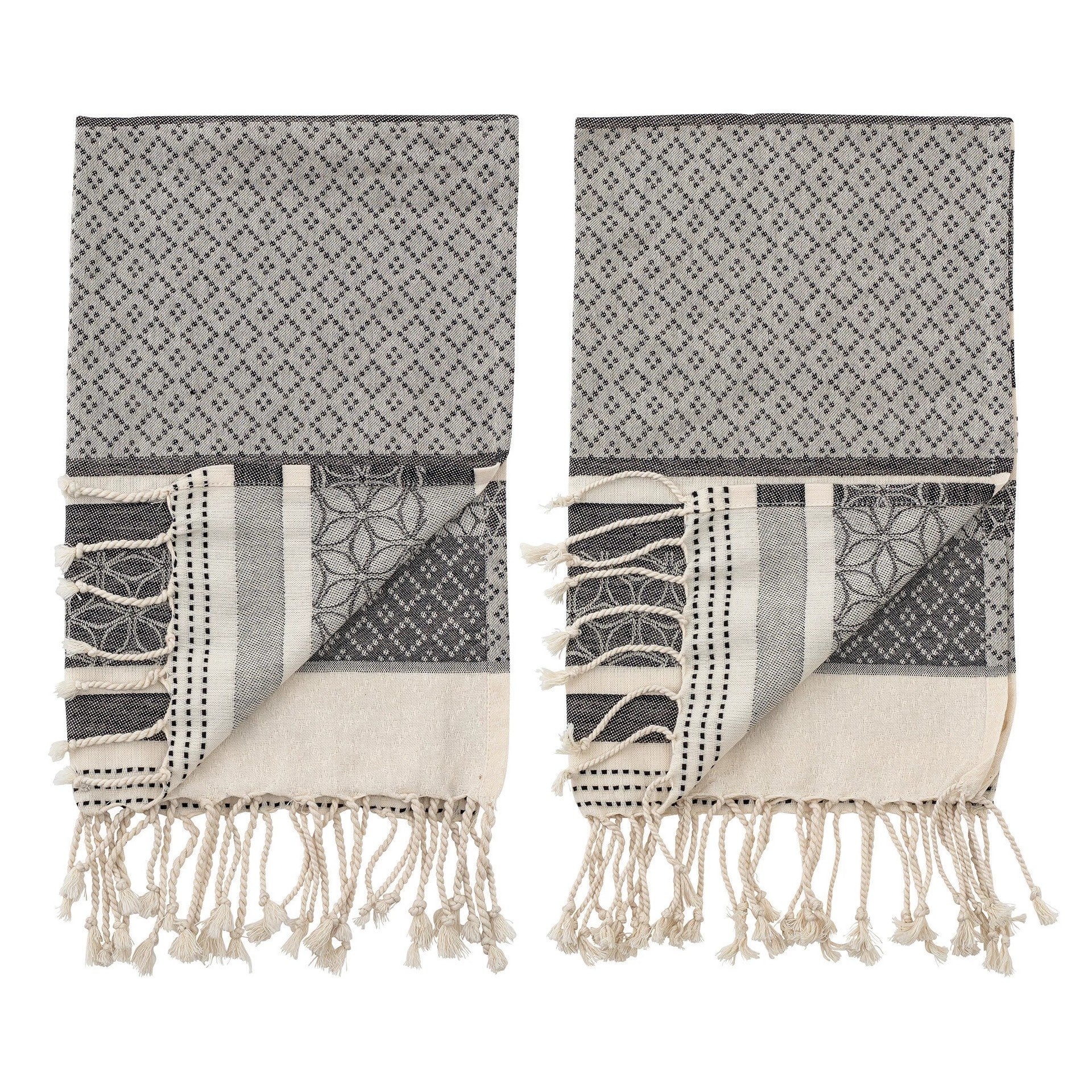 Woven Black & Cream Tea Towel - DIGS