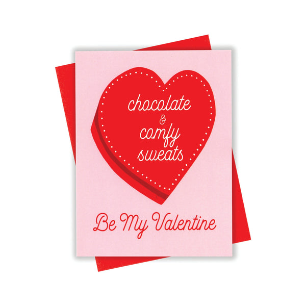 Chocolates & Sweats Valentines Card