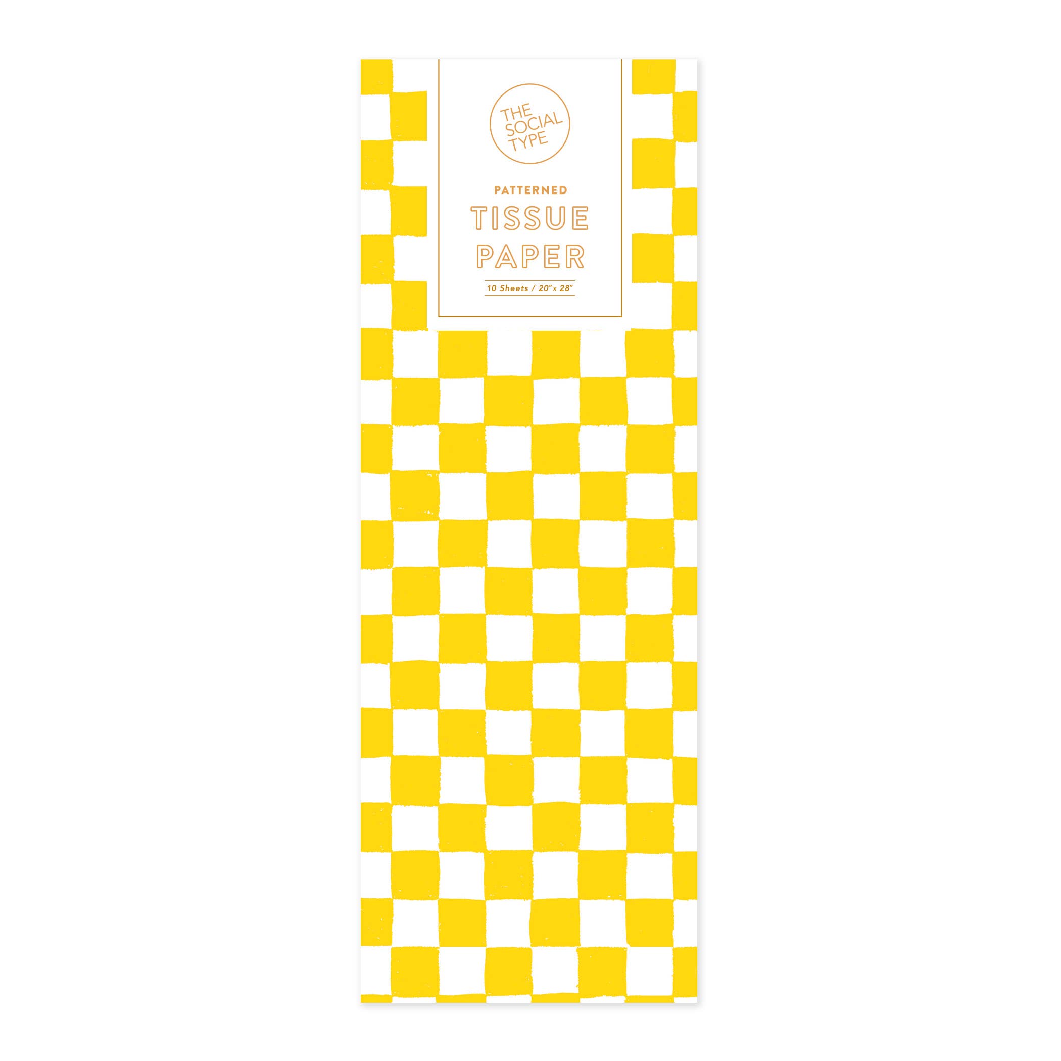 Yellow Checker Tissue Paper - DIGS