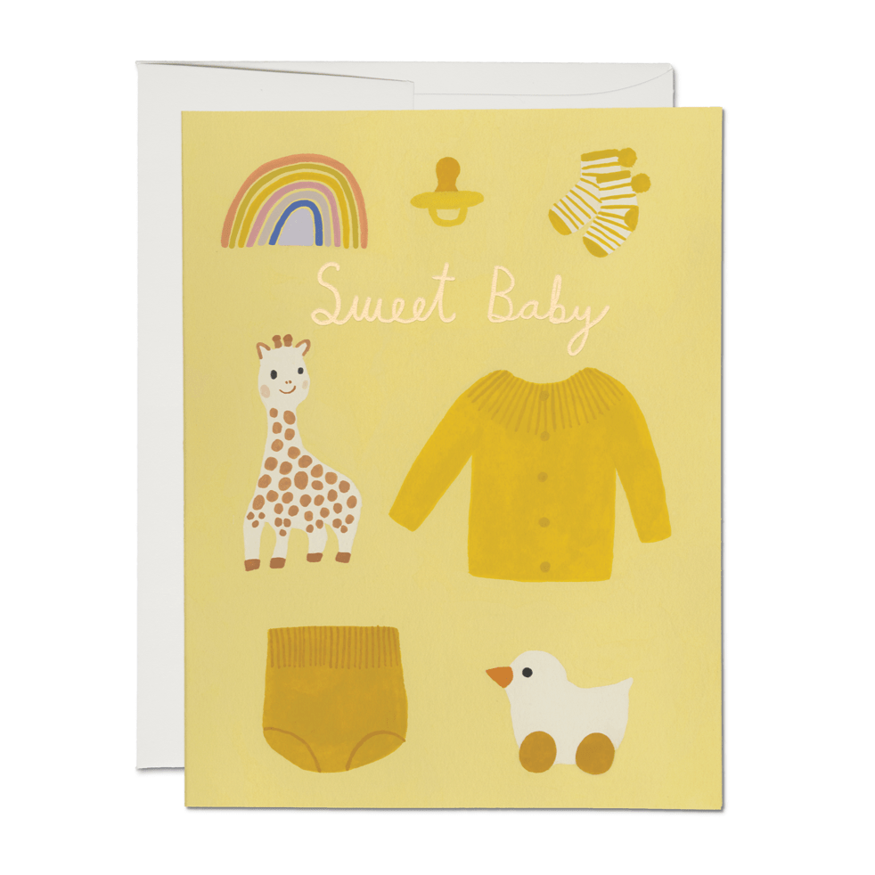 Yellow Sweet Baby Card - DIGS