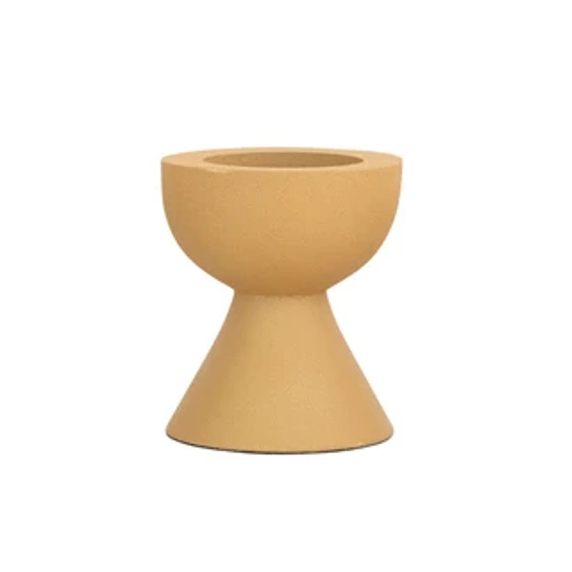 Yellow Textured Metal Tealight Holder - DIGS