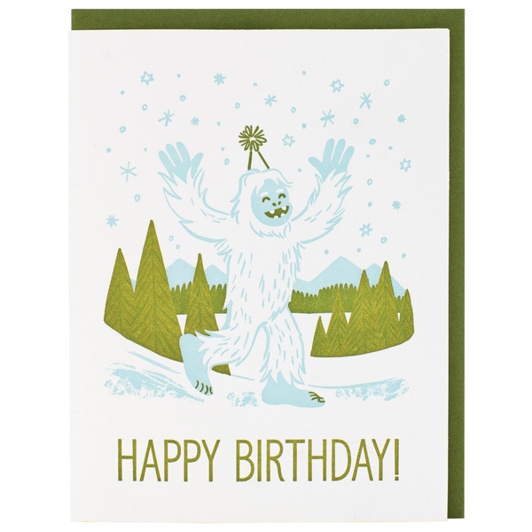Yeti Birthday Card - DIGS