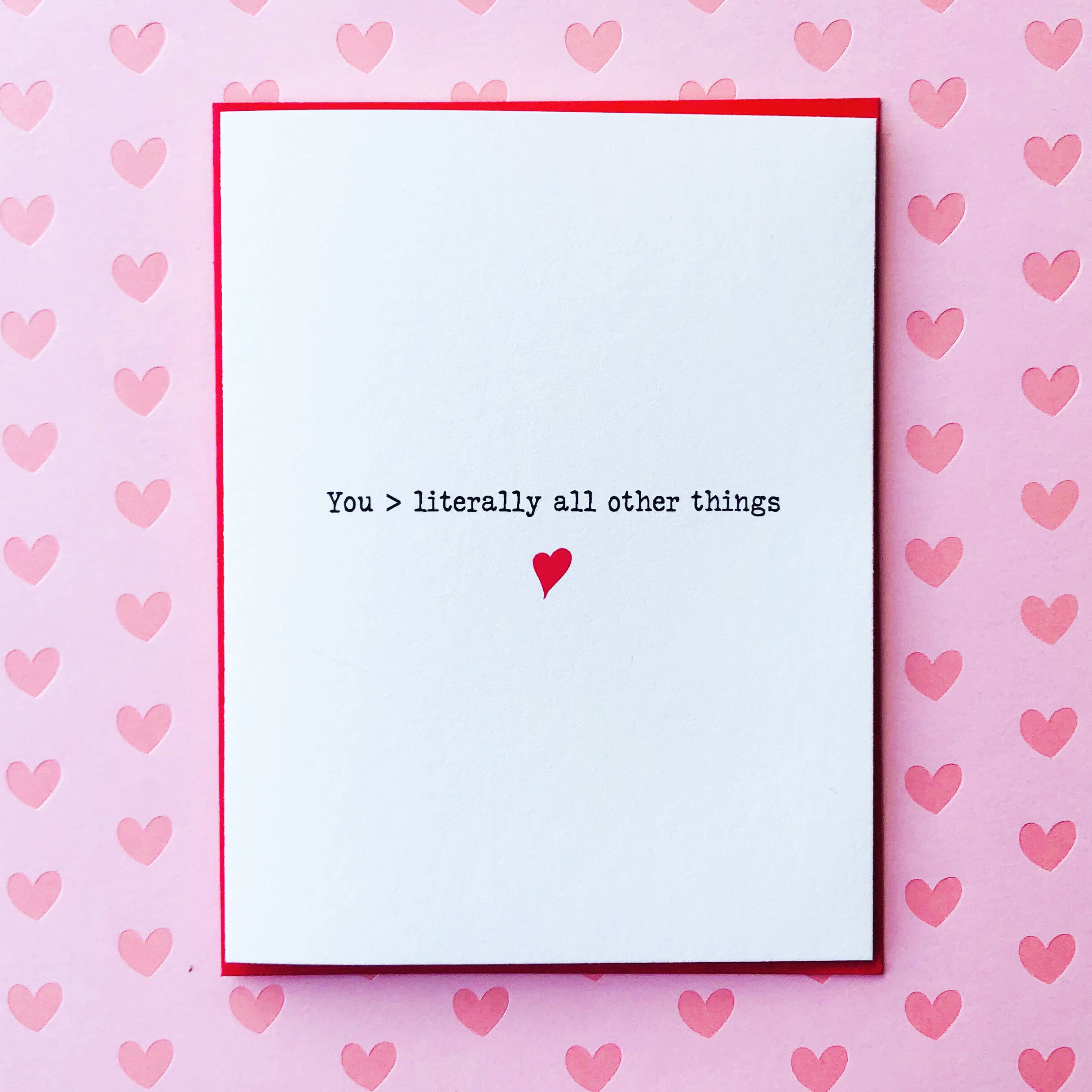 You vs All Other Things Love Card - DIGS
