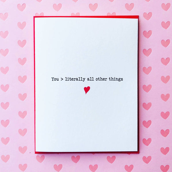 You vs All Other Things Love Card - DIGS