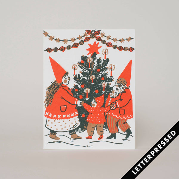 Yuletide Gathering Gnome Holiday Card - DIGS