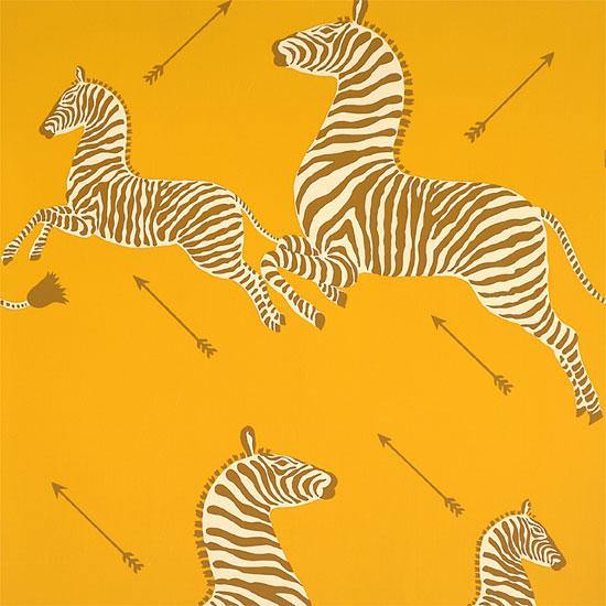 Zebras Wallpaper, Zanzibar Gold - DIGS