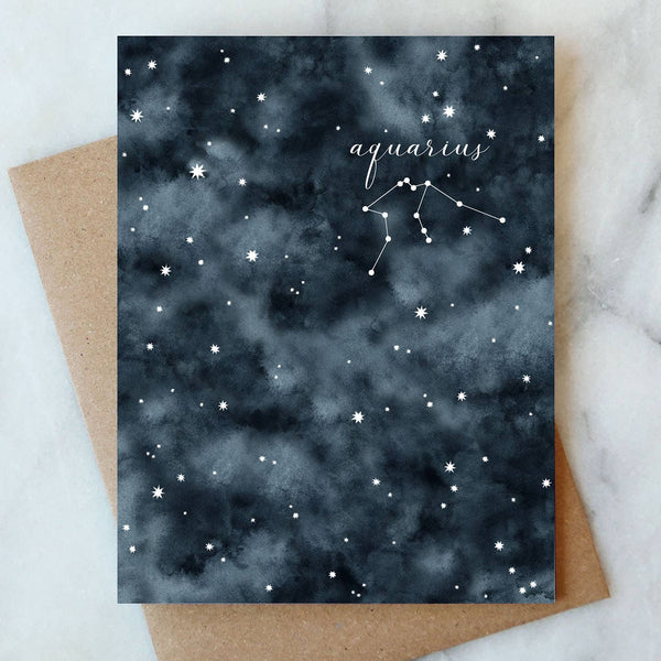 Zodiac Greeting Card: Aquarius - DIGS