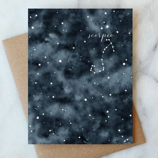 Zodiac Greeting Card: Scorpio - DIGS